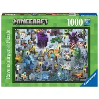 Ravensburger Minecraft 1000-stykke puslespil til voksne og b?rn | Unik Softclick-teknologi | Immersive Minecraft-billeder | Ideel til puslespil e