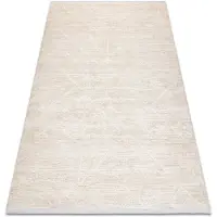 Rugsx Moderne tæppe DUKE 51533 creme - Geometrisk, struktureret, meget blød, frynser 240x330 cm
