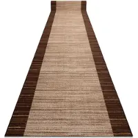 Rugsx Gummibelægning 67 cm STREIFEN brun 67x360 cm