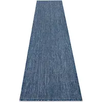 Rugsx Sisaltæppe, løber SISAL SION A5165A Melange fladvævning mørkeblå 80x300 cm