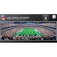 Masterpieces 1000 Piece Sports Jigsaw Puzzle - NFL Las Vegas Raiders Endzone View Panoramic - 13"x39"