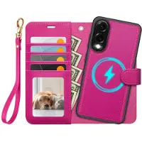 Ocase til Samsung Galaxy S25 Edge aftageligt pungetui med kortholder [2 i 1] PU-lder Flip Folio-etui med RFID-blokeringsstativ Hndledsrem Stds