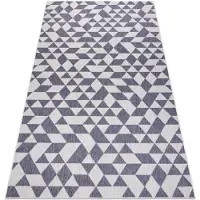 Rugsx Sisaltæppe SISAL SION Geometrisk, Trekanter 22373 fladvævning ecru / blå / lyserød 200x290 cm