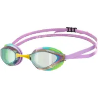 Arena Unisex Voksne Python Racing Swimbrgles For Men and Women Anti-Fog Mirror Lens Max Comfort Dual Strap Green/Violet/Green