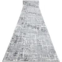 Rugsx Fortovet Strukturelle MEFE 8722 to niveauer af fleece grå / hvid 100x290 cm