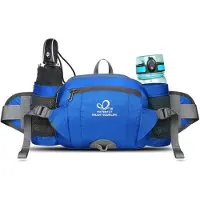 WATERFLY Fanny Pack taljetaske: Fannie Pack 2 vandflaskeholdere L?ndeb?lte Vandring G?ture L?b Jogging Camping Stor kvinde Mand (flaske ikke inkl
