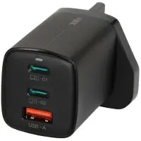 IBox C-65 Black, GaN 65W universal charger UK plug