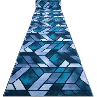Rugsx Gummibelægning ROMBY diamanter marineblå 57cm 57x100 cm