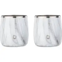 Snowfox premium vakuum isoleret rustfrit stål whisky klipper glas sæt af 2 gammeldags whisky lowball briller elegante hjemmebartending drikkevare