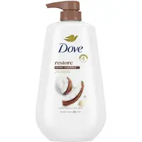 Dove Body Wash med Pump Restore Coconut & Cacao Butter for 24 timer Lotion-Soft Skin Moisturizing Skin Cleanser uden sulfater Ingen parabener 30,