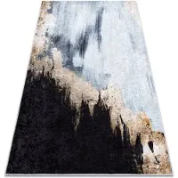 Rugsx MIRO 51573.802 tæppe skal vaskes Abstraktion skridsikker - blå / guld 120x170 cm