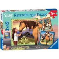 Ravensburger Adventure on Horses 3x49 Piece Jigsaw Puzzle Set for Kids - 08068 - Hvert stykke er unikke stykker passer perfekt sammen