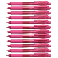 Pentel Energel-X Udtr?kkelig flydende gelpen (0,7 mm) Metalspid lyser?d bl?kboks med 12 (BL107-P)