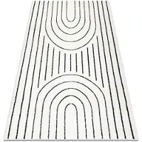 Rugsx Tæppe moderne MODE 8494 geometrisk creme / sort 160x220 cm