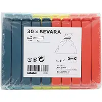 IKEA Bevara Multifarvet Forseglerclip (1 stk) – Genanvendelig snap-on clip til Bevara-beholdere