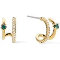 Luisa Vannini Ana Luisa Toda Double Hoop ?reringe Guld & s?lv - 14k guldbelagt og s?lv rhodium belagt dobbelt hoop huggie ?reringe - hypoallergen vandafvisende