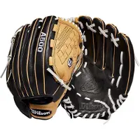 Wilson 2022 A500 Sirene 12,5" Fastpitch Outfield-handske - venstrehndskast sort/blond/gul