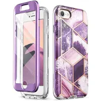 I-Blason Cosmo Series-sag til iPhone SE 2022 (3. Gen)/iPhone SE 2020 (2. Gen)/iPhone 7/iPhone 8 Stilfuld beskyttende kofangerkasse med indbygget