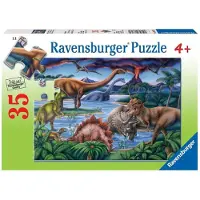 Ravensburger Dinosaur Playground - 35 stykke puslespil for b?rn - Hvert stykke er unikke stykker passer perfekt sammen