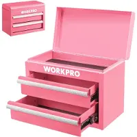 Workpro Metal Mini V?rkt?jskasse Top V?rkt?jskiste indeholdende to skuffer med kuglelejer PVC-skuffeforinger og PP-fodpuder Koldvalset st?l Lille