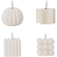 Melitt 4PCS Pumpkin Battery Operated Candle Cute Kids Flameless Pumpkin Candles Led Pumpkin Candle