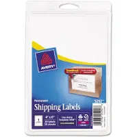 Avery udskrivbare forsendelsesetiketter 4" x 6" hvide 20 tomme adresseetiketter (05292)