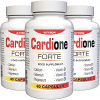 Fyron Group B.V. Cardione Forte - 180 kapsler (3-pak) - Schweizisk formel - 22 vitaminer & mineraler - Plantebaseret kompleks