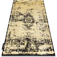 Rugsx Tæppe DE LUXE moderne 2083 Pynt vintage vasket - Strukturelle guld / grå 240x340 cm