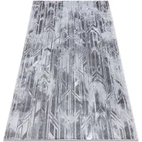 Rugsx Tæppe MEFE moderne B402 - Strukturelle, to niveauer af fleece mørkgrå 80x150 cm