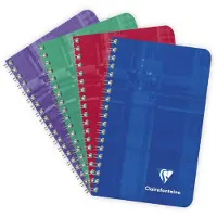 Clairefontaine Wirebound Notebook - Ruled 50 ark - 3 x 4 3/4 - S?lges enkeltvis (assorteret omslagsfarve valgt tilf?ldigt)