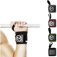 Rehband h?ndledsindpakning 1 par h?ndledsindpakning V?gtl?ftningstr?ning 18 tommer h?ndledsindpakning Komfortabel og stabiliserende h?ndledsst?tt