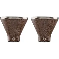 Snowfox Premium vakuumisoleret rustfrit st?l Martini-glass?t med 2 Martini Stay Icy Cold stilkl?se cocktailbriller Elegant hjemmeunderholdende fe