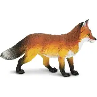 Safari Ltd. Red Fox Figurine - Detaljeret 3,5 " Plastikmodelfigur - Sjovt uddannelsesmæssigt leg legetøj til drenge piger og børn i alderen 1
