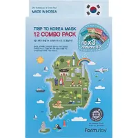 Farm Stay Trip To Korea Ansigtsmaskeark 12 Combo Pack Korean Skincare Mask Combo Hypoallergen Fugtgivende Nrende Vitalizing Forfriskende0,77 fl.o