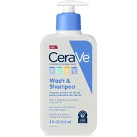 CeraVe Baby Wash & Shampoo, Uden Duft, Parabener & Sulfater, 8 Ounce