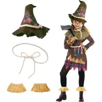 Morph Kids Scarecrow kostume til piger - fugleskræmsel kostume børnepiger - små piger fugleskræmsel kostume - piger uhyggelig fugleskræmsel kostu
