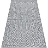Rugsx Tæppe CASA Økologisk, EKO SISAL Boho Roma22084 antracit / fløde, lavet af genbrugsbomuld 133x190 cm