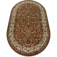 Rugsx Tæppe ROYAL ADR oval design 1745 brun 200x290 cm