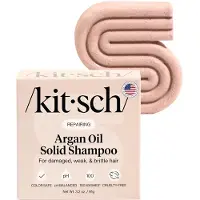 Kitsch Reparation af Argan Oil Solid Shampoo Bar til hårpleje-Vegansk All Natural Made in USA Paraben-Free Sulfate-Free for Damued Weary and Brit