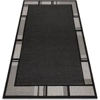 Rugsx Sisaltæppe SISAL FLOORLUX 20195 SORT / sølv 160x230 cm