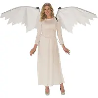 Rubies Rubiner Mekanisk Angel Costume Wings til temafester og Halloween White
