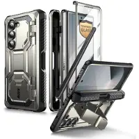 I-Blason til Samsung Galaxy Z Fold 6-etui med S Pen-holder [Indbygget sk?rmbeskytter og stativ i h?rdet glas] Beskyttende telefontaske i milit?rk