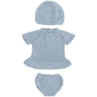 Miniland Strikkede Outfit Kjole & Hat 40 Cm