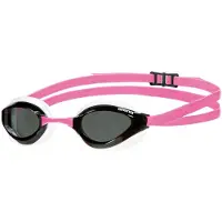 Arena Python Racing Swimbrgles til m?nd og kvinder UV-beskyttelse Anti-Fog Dual Strap Non-Mirror Lens Smoke/White/Fuchsia