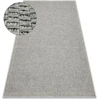 Rugsx Tæppe ORIGI 3667 grå - fladvævet SISAL snor 116x170 cm
