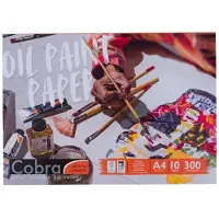 Cobra Oil farvepapirblok | 29,7 x 21 cm (A4), 300 g, 10 ark