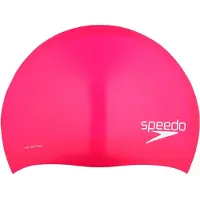 Speedo Unisex-Adult Swim Cap Silicone Langt h?r Pink