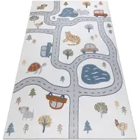 Rugsx Tæppe BONO 8283 Gade, dyr creme / lysegrå 140x190 cm
