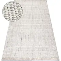 Rugsx Tæppe NANO EO78C Melange, løkke, fladvævet grå / hvid 160x220 cm