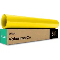 Cricut Value Iron On Yellow (12in x 5ft rulle) - HTV Heat Transfer Vinyl